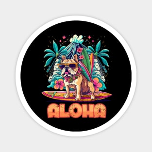 Aloha Surf Bulldog Hawaii Vintage Magnet